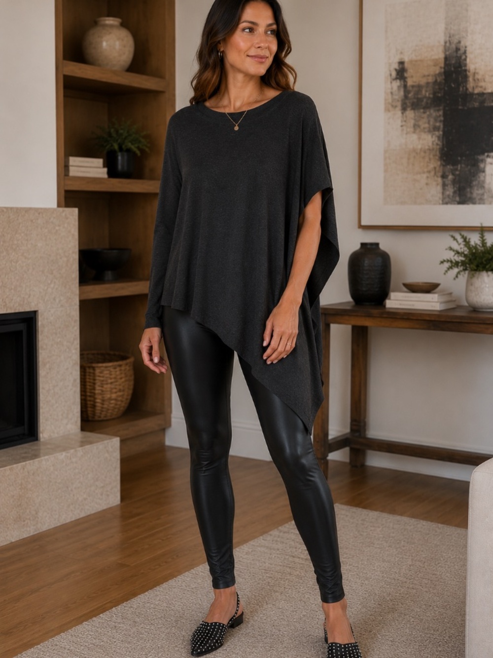 {Elan} Poncho Sweater